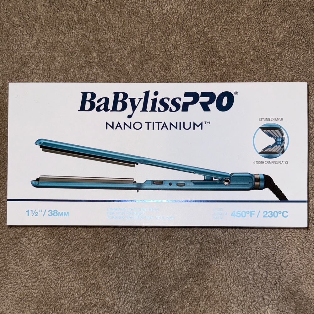 BaBylissPRO Nano Titanium Styling Crimper Iron - 1 1/2”